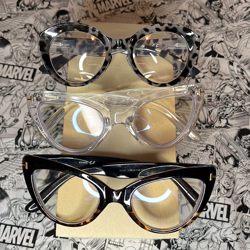 3 vintage glasses